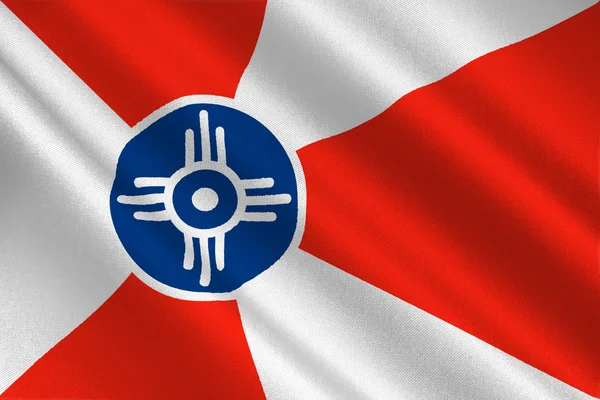 Bandera de Wichita en Kansas, Estados Unidos — Foto de Stock