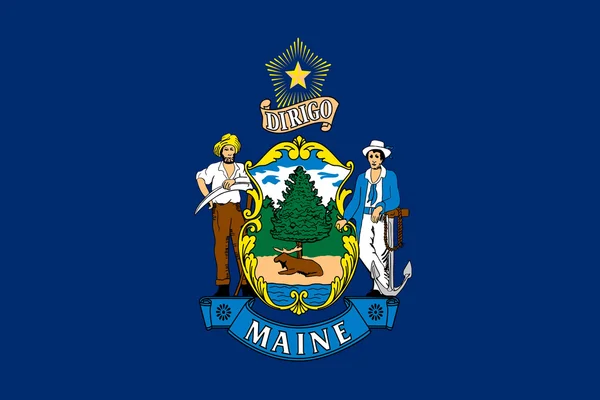 Maine, ABD bayrağı — Stok fotoğraf