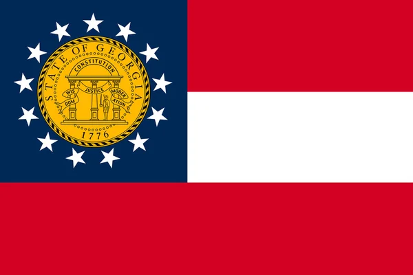 Georgia, Amerikai Egyesült Államok zászlaja — Stock Fotó