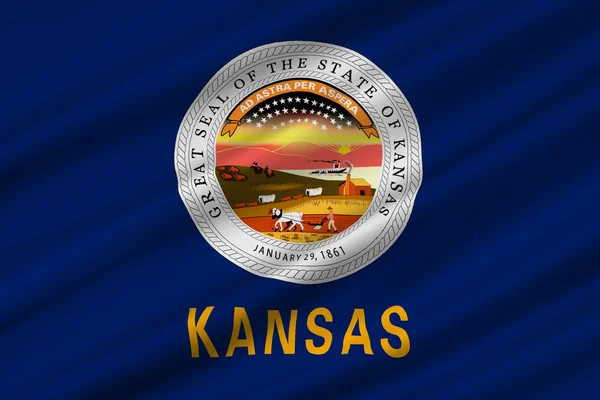 Bandera de Kansas, Estados Unidos —  Fotos de Stock