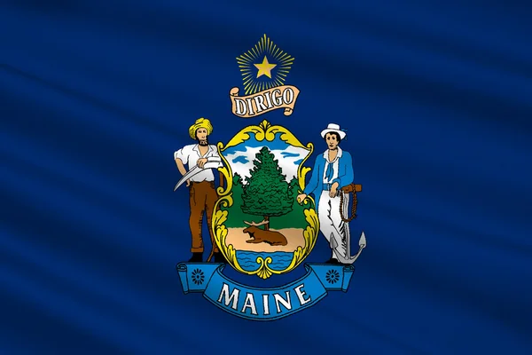 Drapeau de Maine, États-Unis — Photo