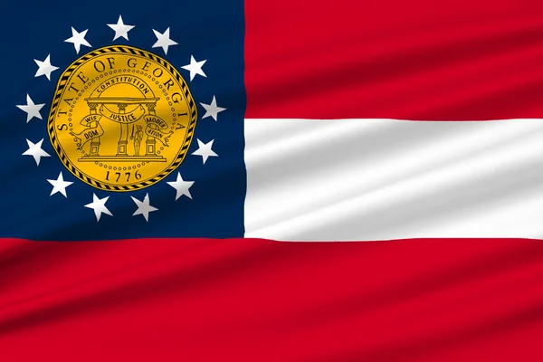 Vlag van georgia, Verenigde Staten — Stockfoto