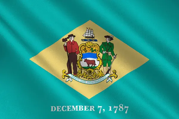 Delaware, Amerikai Egyesült Államok zászlaja — Stock Fotó