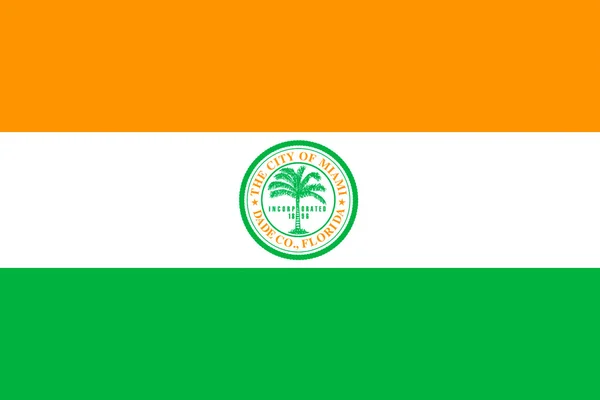 Vlag van de stad Miami in Florida, Usa — Stockfoto