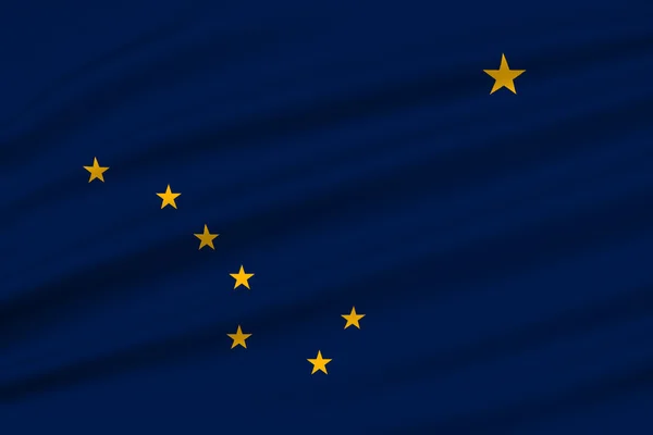 アラスカ州、アメリカ合衆国の国旗 — ストック写真