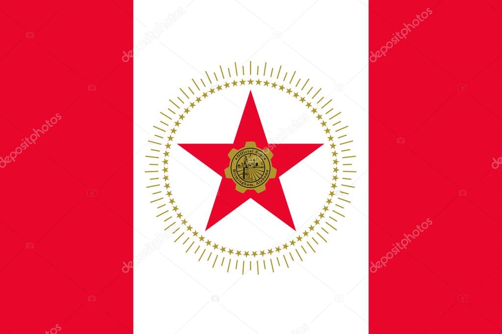 Flag of Birmingham, Alabama, USA