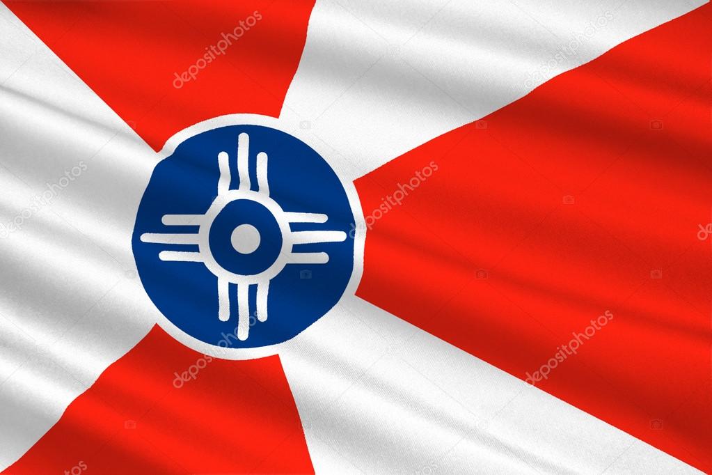 Flag of Wichita in Kansas, USA