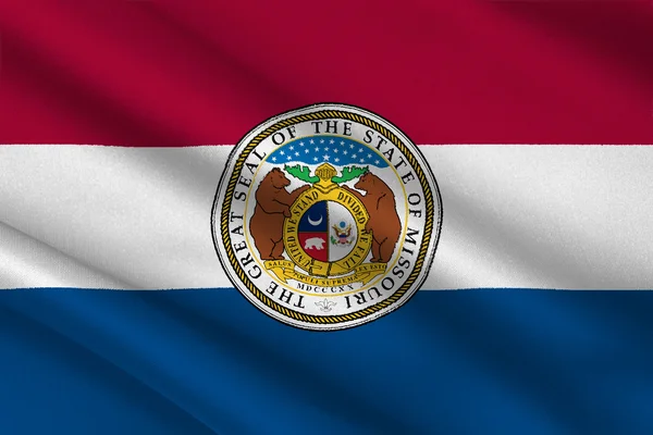 मिसौरी, संयुक्त राज्य अमेरिका का ध्वज — स्टॉक फ़ोटो, इमेज