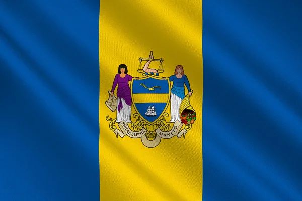 Philadelphia şehir Pennsylvania, ABD bayrağı — Stok fotoğraf