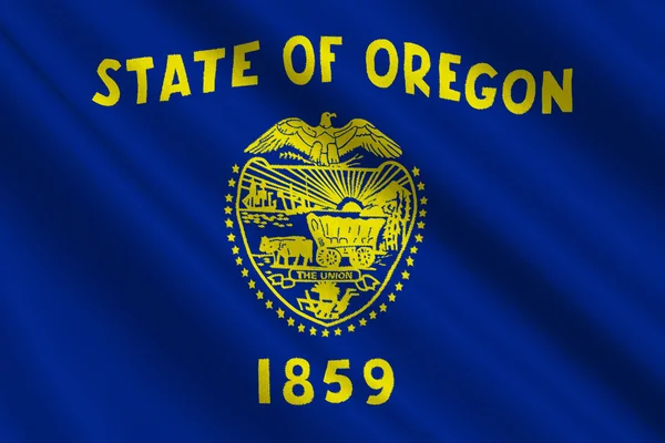 オレゴン州、アメリカ合衆国の国旗 — ストック写真