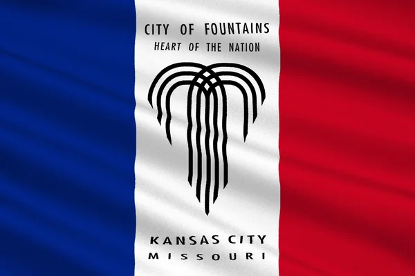 Kansas City, Missouri, Amerikai Egyesült Államok zászlaja — Stock Fotó