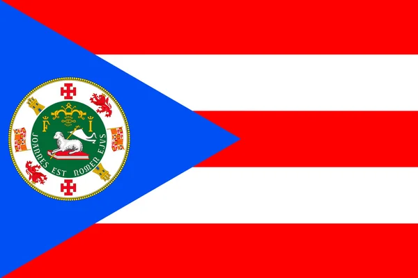 Flagge von Puerto Rico, Vereinigte Staaten — Stockfoto