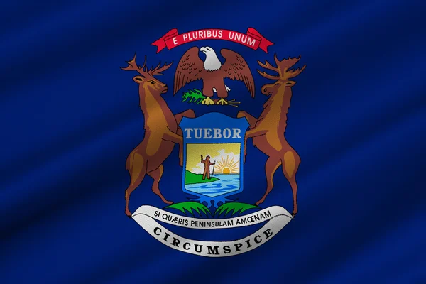 Flaga stanowa michigan, Stany Zjednoczone Ameryki — Zdjęcie stockowe