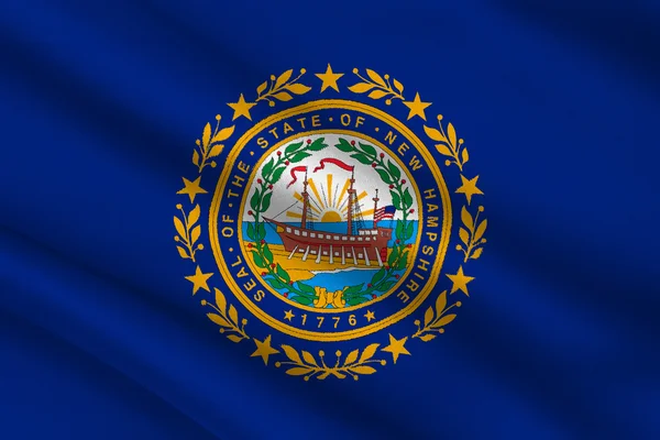Flaga new hampshire, Stany Zjednoczone Ameryki — Zdjęcie stockowe