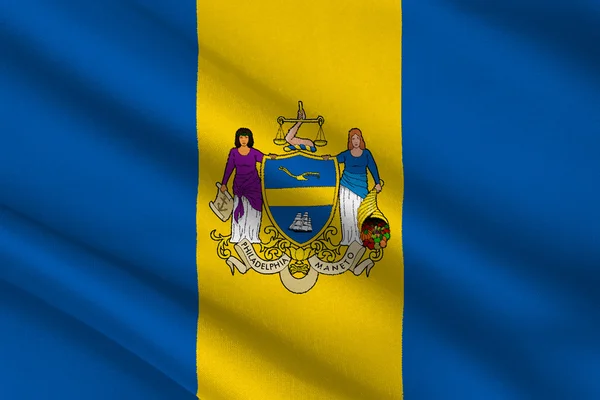 Vlag van de stad Philadelphia in Pennsylvania, Verenigde Staten — Stockfoto