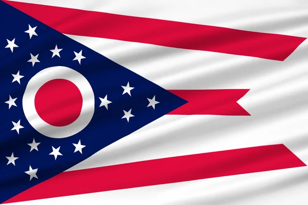 Flaga stanowa ohio, Stany Zjednoczone Ameryki — Zdjęcie stockowe