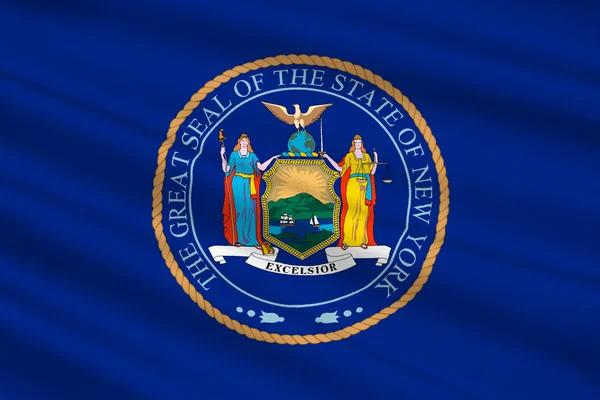 Прапор Нью-Йорка, США — стокове фото