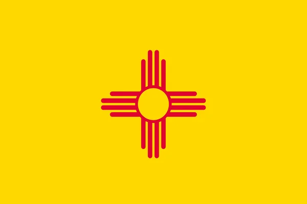 Vlajka Nové Mexiko, usa — Stock fotografie