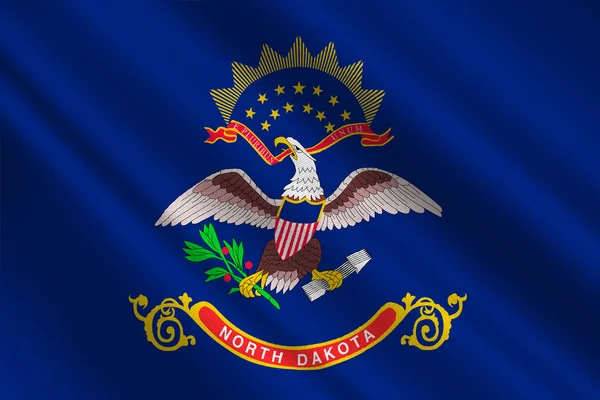Flaga stanowa Dakoty Północnej, Stany Zjednoczone Ameryki — Zdjęcie stockowe