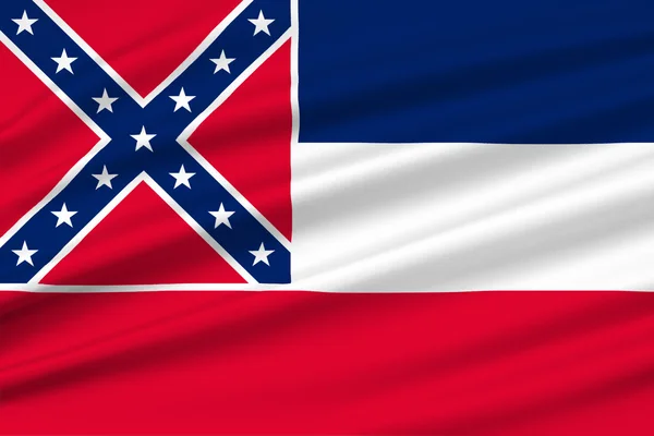 Флаг Миссисипи, США — стоковое фото