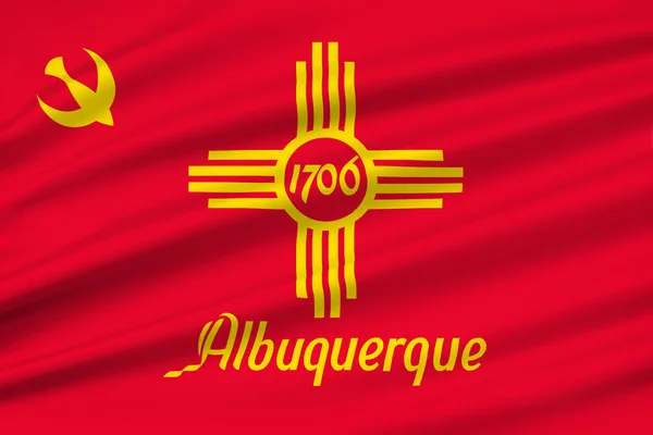 Bandera de Albuquerque en Nuevo México, Estados Unidos — Foto de Stock