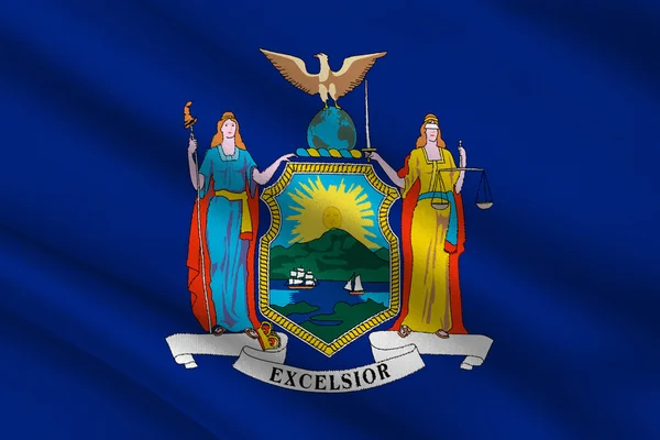 Прапор Нью-Йорка, США — стокове фото