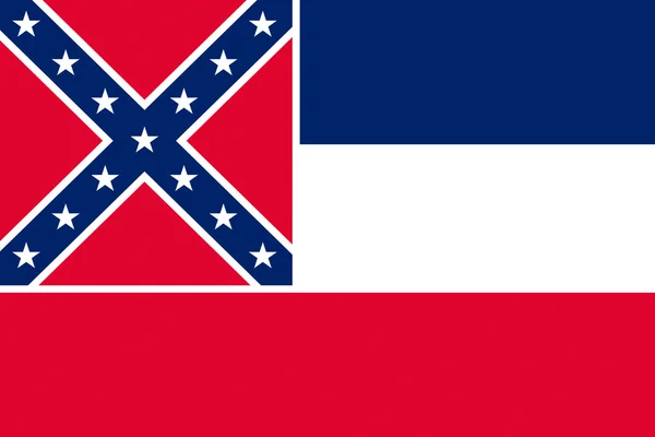 Vlag van mississippi, Verenigde Staten — Stockfoto