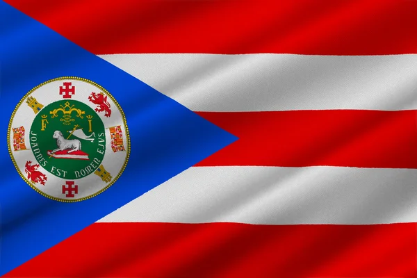 Прапор Пуерто-Ріко, США — стокове фото