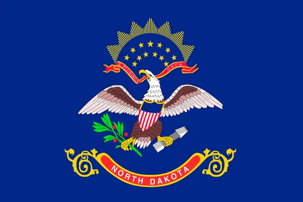 Flagge von North Dakota, Vereinigte Staaten — Stockfoto