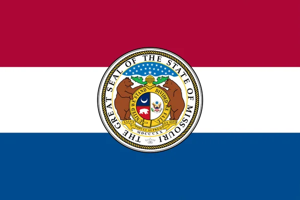 Flag af Missouri, USA - Stock-foto