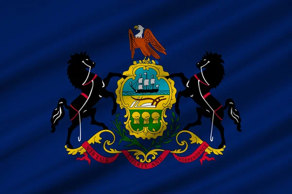 Vlajka pennsylvania, usa — Stock fotografie