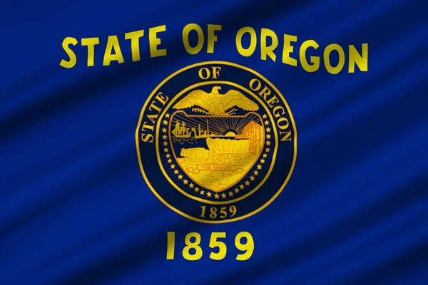 オレゴン州、アメリカ合衆国の国旗 — ストック写真