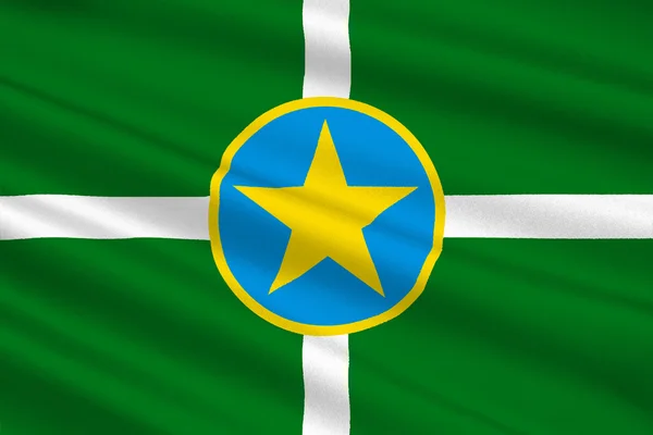 Jackson, Mississippi, Amerikai Egyesült Államok zászlaja — Stock Fotó