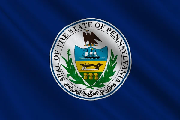 Vlajka pennsylvania, usa — Stock fotografie