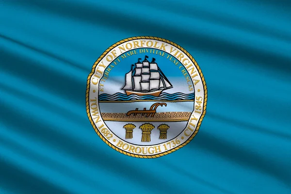 Vlajka Norfolku ve Virginii, Usa — Stock fotografie
