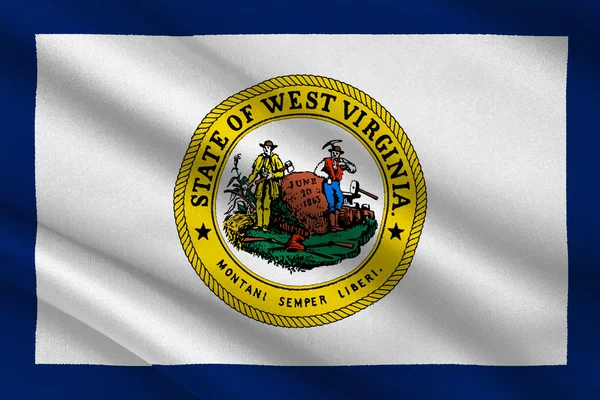 Batı virginia, ABD bayrağı — Stok fotoğraf