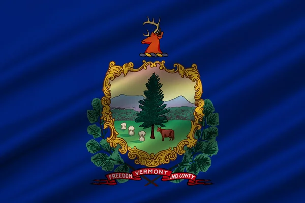 国旗的佛蒙特州，美国 — 图库照片
