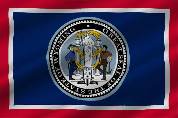 Vlag van wyoming, usa — Stockfoto