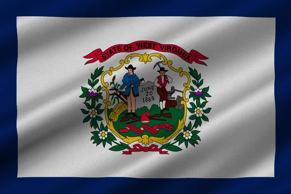 西弗吉尼亚州，美国的旗子 — 图库照片