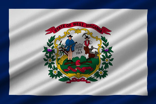 西弗吉尼亚州，美国的旗子 — 图库照片
