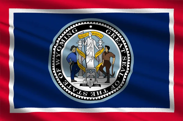 Flaga stanowa Wyomingu, Stany Zjednoczone Ameryki — Zdjęcie stockowe