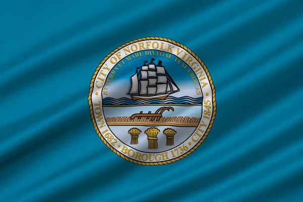 Флаг Норфолка в Вирджинии, США — стоковое фото