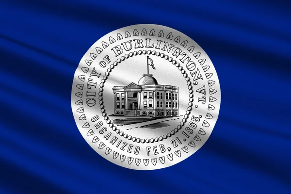 Burlington Vermont, ABD bayrağı — Stok fotoğraf