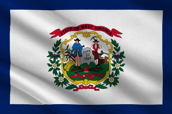 Flagge von West virginia, Vereinigte Staaten — Stockfoto