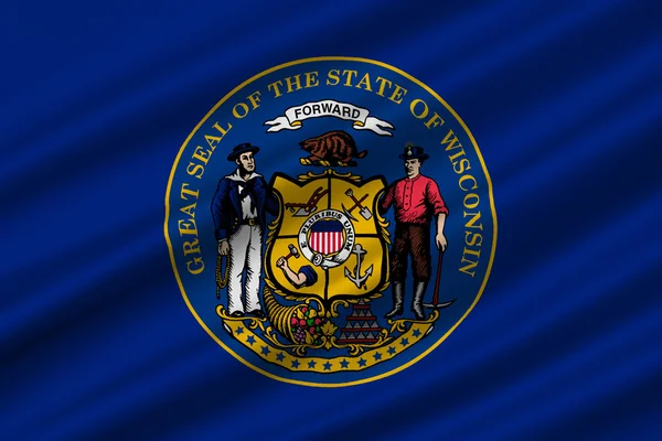 アメリカ合衆国ウィスコンシン州の旗 — ストック写真