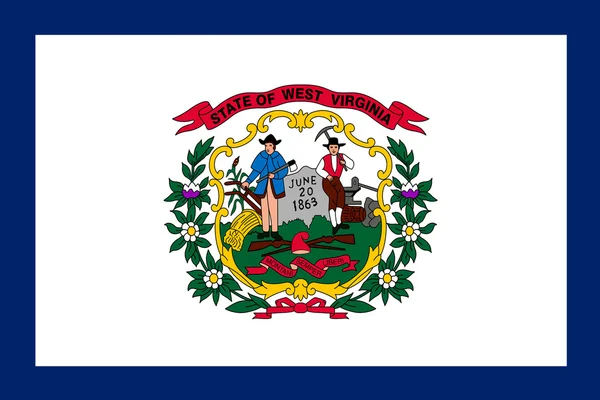 Flagge von West virginia, Vereinigte Staaten — Stockfoto
