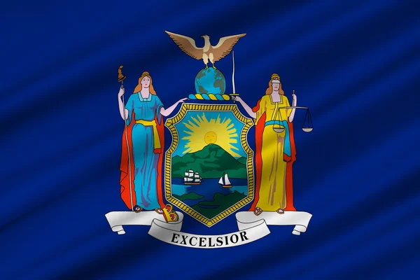 Flag of new york, сша — стоковое фото