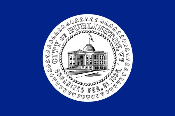 Burlington Vermont, ABD bayrağı — Stok fotoğraf