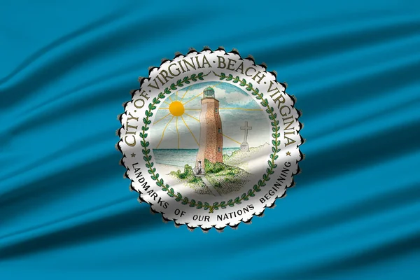 Virginia Beach, Virginia, ABD bayrağı — Stok fotoğraf