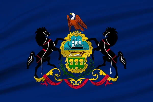 Pennsylvania, Amerikai Egyesült Államok zászlaja — Stock Fotó